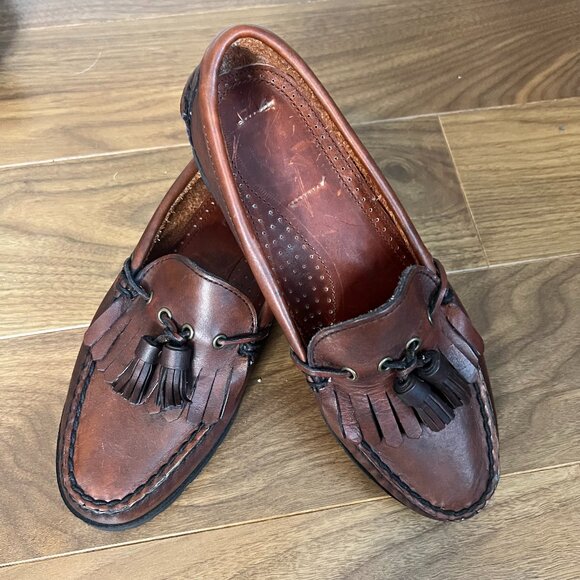 Men's leather loafer with Vibram soles - Picture 1 of 7